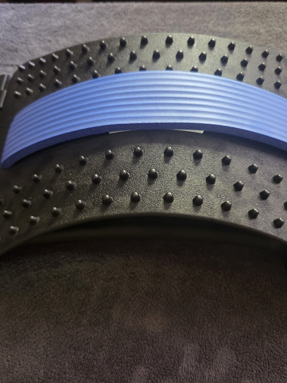 Black and Blue Lumbar Back Stretcher with Acupressure Nodes